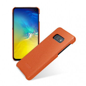 飞品 头层牛皮三星s10手机壳galaxy s10e后盖式荔枝纹保护套真皮防滑