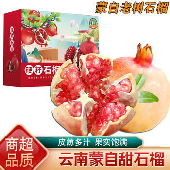 桃西村 云南蒙自甜石榴  3斤 中果【单果约4两】