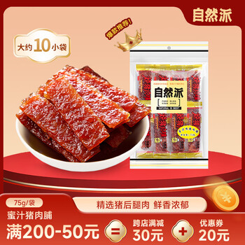 自然派 肉干肉脯 休闲零食 特产小吃 蜜汁猪肉脯 75g