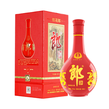 郎酒 红花郎 红十 第四代 53%vol 酱香型白酒 500ml 单瓶装