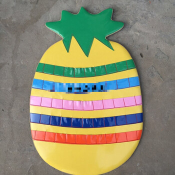 园考勤卡/晨检牌每个赠送卡片50pu皮材质加厚珍珠棉 菠萝送50片插卡