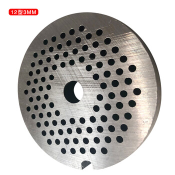 12型电动绞肉机刀片配件通用不锈钢孔板篦子出料板圆刀 12型孔径3毫米