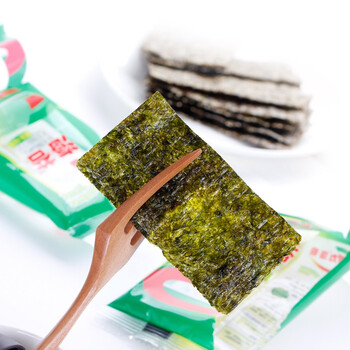 波力海苔片原味儿童海苔脆片零食健康小吃 即食调味紫菜包饭 7.5g海苔*5（共50小包约150片）
