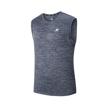 特步运动背心男2019年夏季潮流运动跨栏工字打底汗衫 深花灰 185/2xl