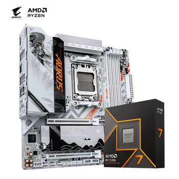 技嘉(GIGABYTE)主板CPU套装雕妹B850M AORUS ELITE WIFI7 ICE-P+AMD 锐龙 7 9700X处理器