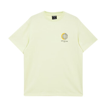 杰克·琼斯(JACK&JONES)夏季新款男装撞色斜纹半袖上衣直筒版圆领短袖T恤 224201137嫩绿色 2XL 190