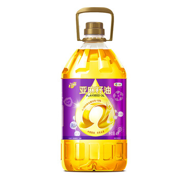 福临门 一级亚麻籽油 4L 1桶