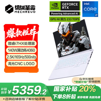 机械革命 极光X 16英寸 （酷睿i7-13700HX、RTX 4060 8G、16GB、1TB SSD、2.5K、165HZ）