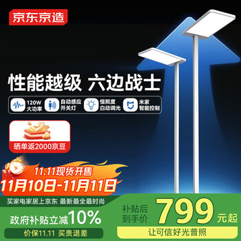 京东京造 长颈鹿Lite2大路灯立式护眼学习台灯感应开关落地灯