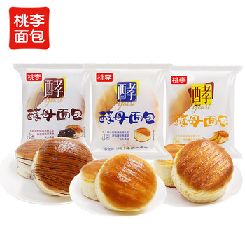 桃李 酵母面包混合口味牛奶香蕉巧克力早餐蛋糕点心办公室零食整箱900g