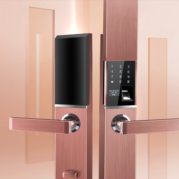 办公室单向门密码锁新中式木门智能电子锁 58-优雅黑 光学指纹头 七种