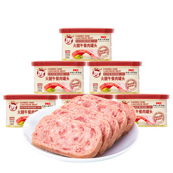 小猪呵呵 火腿午餐肉198g*6罐