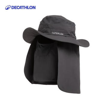 迪卡侬太阳帽夏折叠透气遮脸户外出游骑行大沿防晒帽-4084638