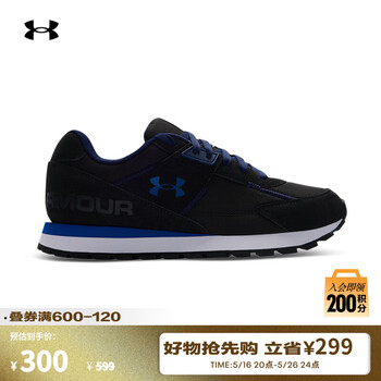 安德玛(UNDERARMOUR)Essential Runner男子复古运动休闲鞋3028408 黑色002 42