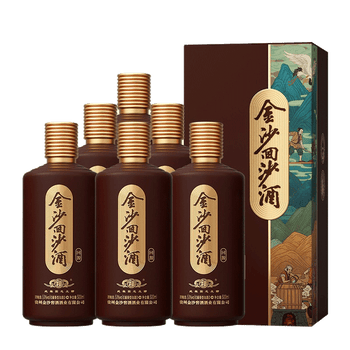 金沙回沙酒 回源 53度酱香型白酒500ml  大曲坤沙纯粮酒 送礼自饮宴请 53度 500mL 6瓶 原箱原码