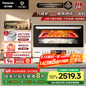 松下 Panasonic NN-DS285Q 微蒸烤炸一体机 28L