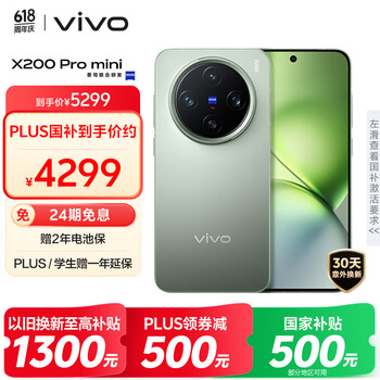 vivo X200 Pro mini 5G手机 16GB+512GB 钛青