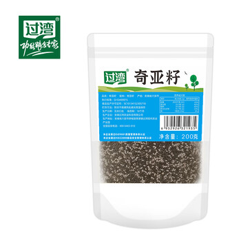 过湾【奇亚籽 200g】杂粮米饭奇亚籽亚麻籽粥杂粮米饭团亚麻籽粉主食 奇亚籽 200gx1袋