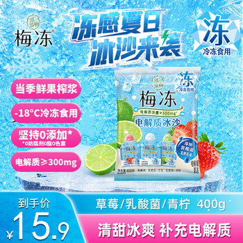 溜溜梅 电解质冰沙400g 果冻天然梅冻 添加乳酸菌 棒冰雪糕冰淇淋 0添加