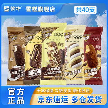 蒙牛 随变香草随芯脆随变转牛乳麦片脆皮混合雪糕冰淇淋 全随变 共40支