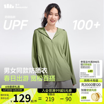 移动端、京东百亿补贴：蕉下 防晒衣宽松外套upf100+（男女同款）