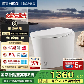 国家补贴：恒洁 智能马桶自由座  DCQ661A 305mm坑距