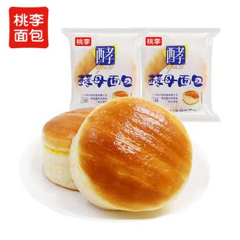桃李酵母面包牛奶蛋羹味600g营养早餐手撕软面包蛋糕点心休闲零食整箱