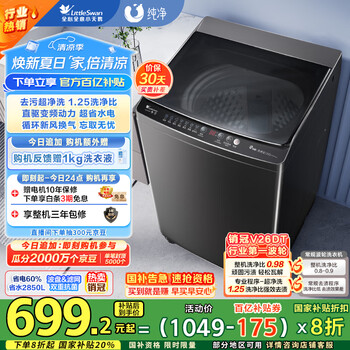小天鹅 纯净系列 TB100V26DT 变频波轮洗衣机 10kg 金属钛