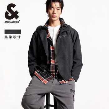 JACK&JONES 杰克琼斯 春秋外套男士休闲夹克合集（买一试三）黑色