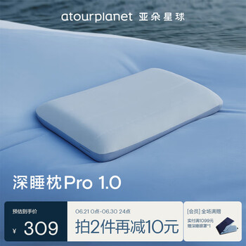 亚朵星球 深睡枕PRO 颈椎护颈慢回弹记忆棉枕头 高10cm [单只]第1代深睡枕PRO