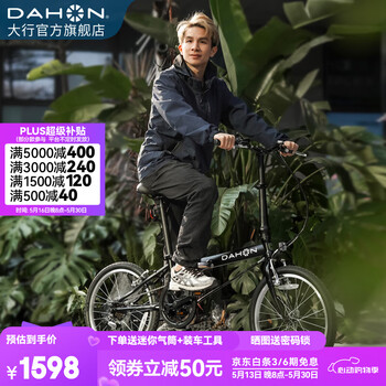 大行(DAHON)D6折叠自行车20英寸6速入门级折叠车成人学生通勤休闲单车KBC061 丽面黑