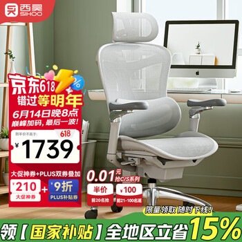 西昊 Doro C300 人体工学电脑椅 灰色 不带脚踏款