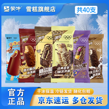 蒙牛 全随变系列 经典香草随芯脆冰淇淋 组合装共40支