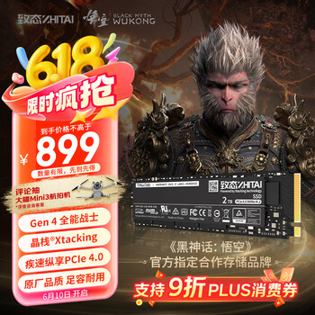 致态(ZhiTai)长江存储 2TB SSD固态硬盘 NVMe M.2接口 TiPlus7100系列《黑神话:悟空》官方合作品牌