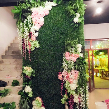 仿真植物墙草坪地毯绿植墙壁假草皮墙面绿化装饰绿色室内外背景墙 乳