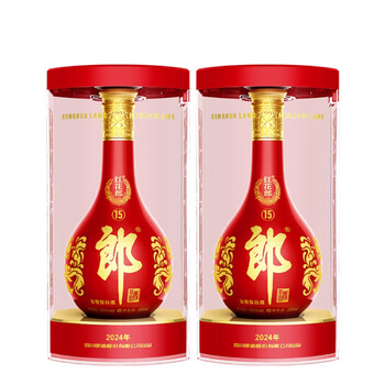 郎酒 红花郎十五 53度酱香型白酒 500ml*2双瓶装 53度 500mL 2瓶