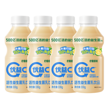 蒙牛 优益C 青柠椰子味活菌益生菌乳饮品 330g*4瓶
