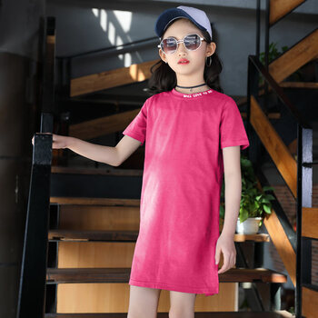 九岁小女孩穿的夏天裙子女童连衣裙夏装2019新款中大童装休闲时尚夏季