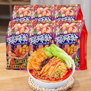 好欢螺螺蛳粉柳州特产加辣加臭400g*6袋速食米粉 方便米线宵夜零食