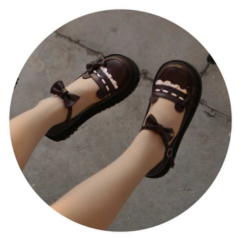 (当季新品)梅露露lolita洛丽塔鞋子波波熊 低跟圆头可爱鞋少女单鞋