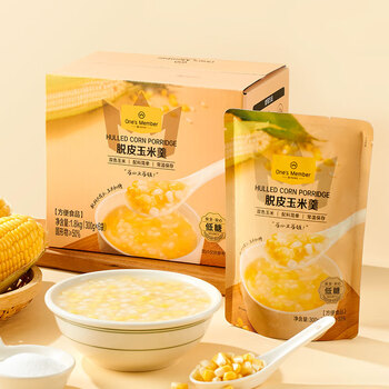 One’s Member脱皮玉米羹1.8kg 300g*6袋 0添加剂 开袋即食 方便速食早餐粗粮粥