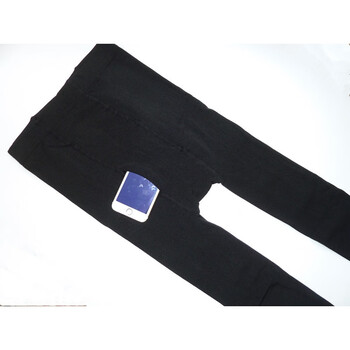 春秋男士保暖裤内穿单件加绒中厚高腰紧身打底裤踩脚九分裤 黑色【男