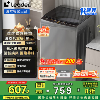 Leader 波轮洗衣机全自动10公斤大容量 宿舍租房 XQB100-L539