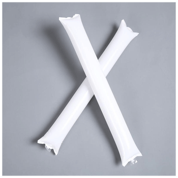 棒充气啦啦棒加厚运动会助威棒打击棒欢呼棒气球定制印字logo 白色