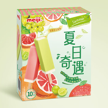 meiji 明治 国产芝芝西柚芝芝葡萄雪糕 46g*10支