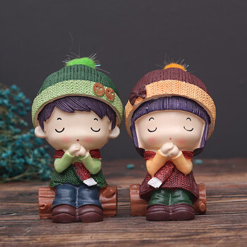 创意许愿娃娃情侣摆件一对可爱七夕情人节送女友浪漫表白生日礼物