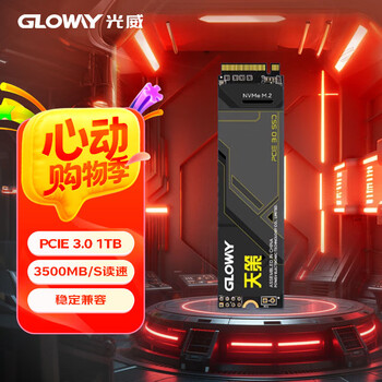 光威(Gloway)1TB SSD固态硬盘 M.2接口(NVMe协议) PCIe 3.0x4 天策系列 黑神话装机升级
