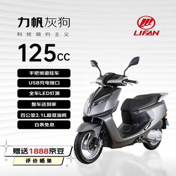 力帆GRH125灰狗 踏板燃油摩托车 家用省油通勤 性价比 星际灰 全新款