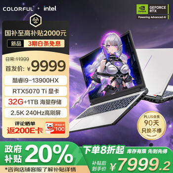 七彩虹（Colorful）隐星P16 Pro 13代酷睿i9 16英寸游戏笔记本电脑(i9-13900HX 32G 1T RTX5070Ti 240Hz）