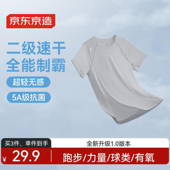 京东京造 J.ZAO 京东京造 100超轻速干男款运动T恤 100092529952